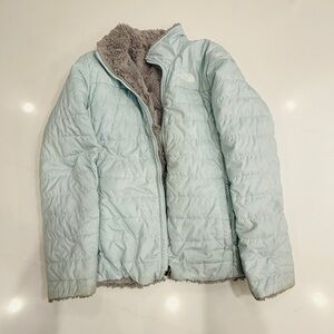 Kids The North Face Reversible Sky Blue Quilted Jacket